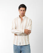 Coastal Linen-Blend Shirt For Men