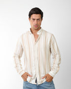 Coastal Linen-Blend Shirt For Men