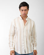 Coastal Linen-Blend Shirt For Men