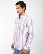 Coastal Linen-Blend Shirt For Men
