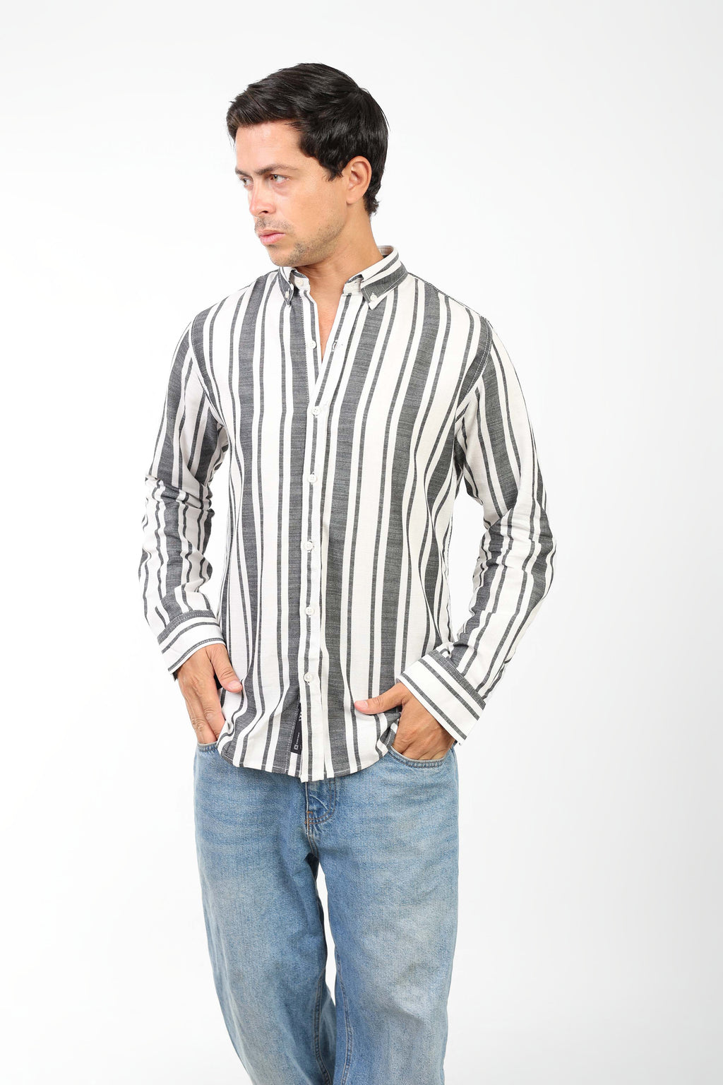 Coastal Linen-Blend Shirt For Men - Black