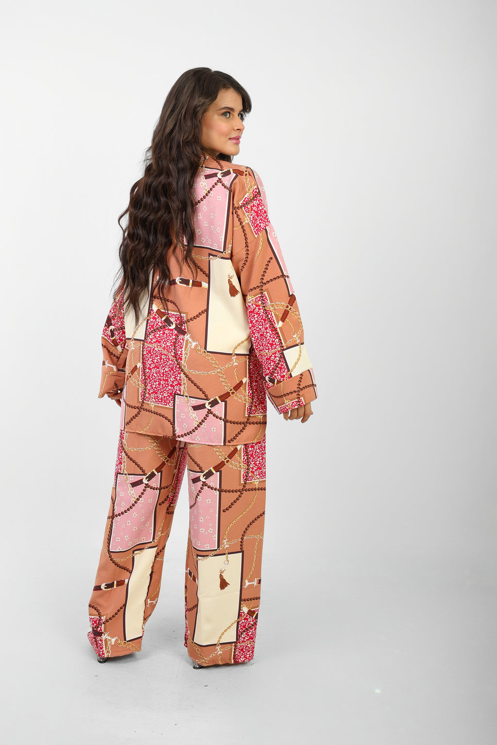 Rosaline Casual Suit for Women - Kimono Design with Pants