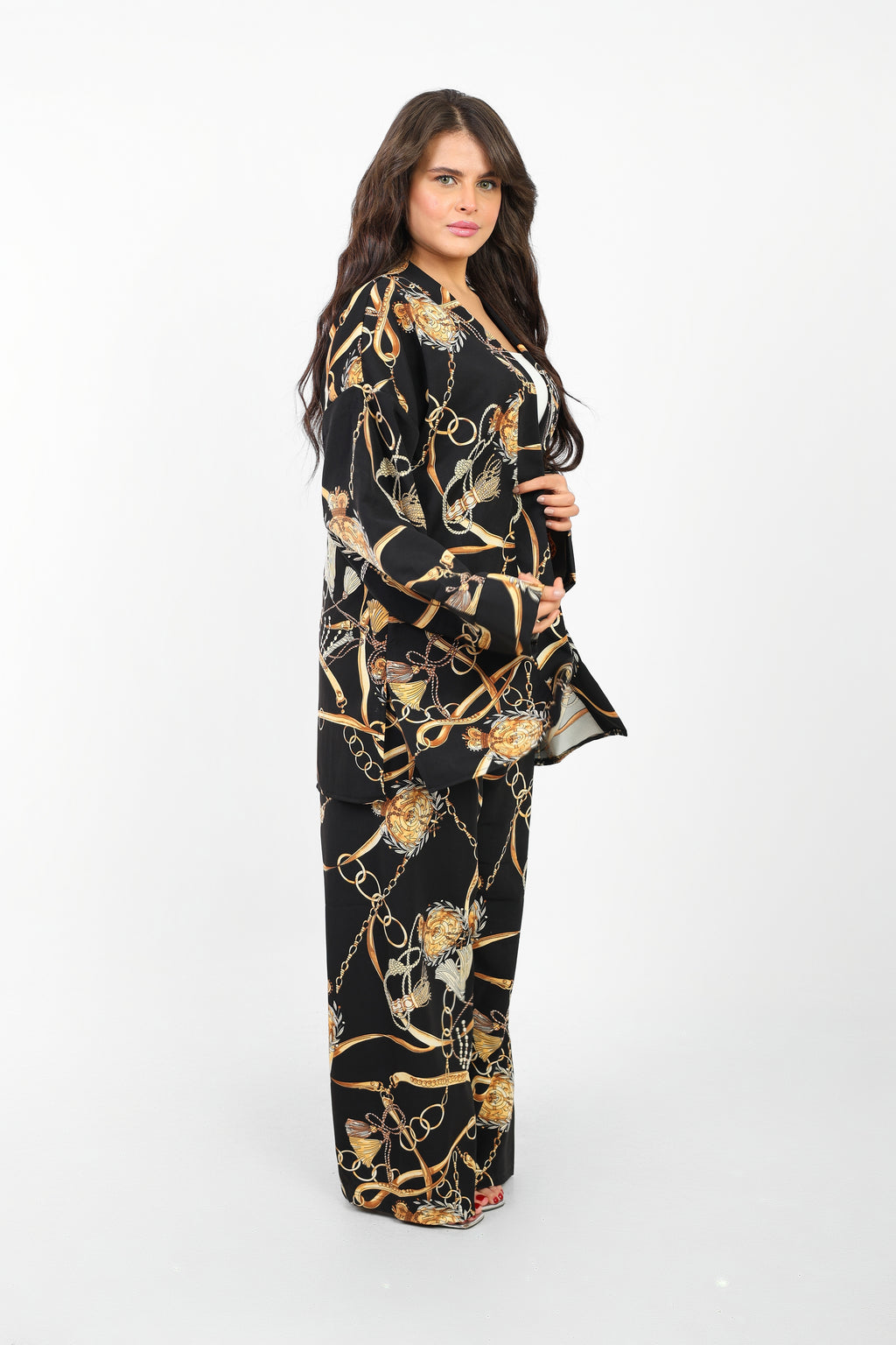 Rosaline Casual Suit for Women - Kimono Design with Pants