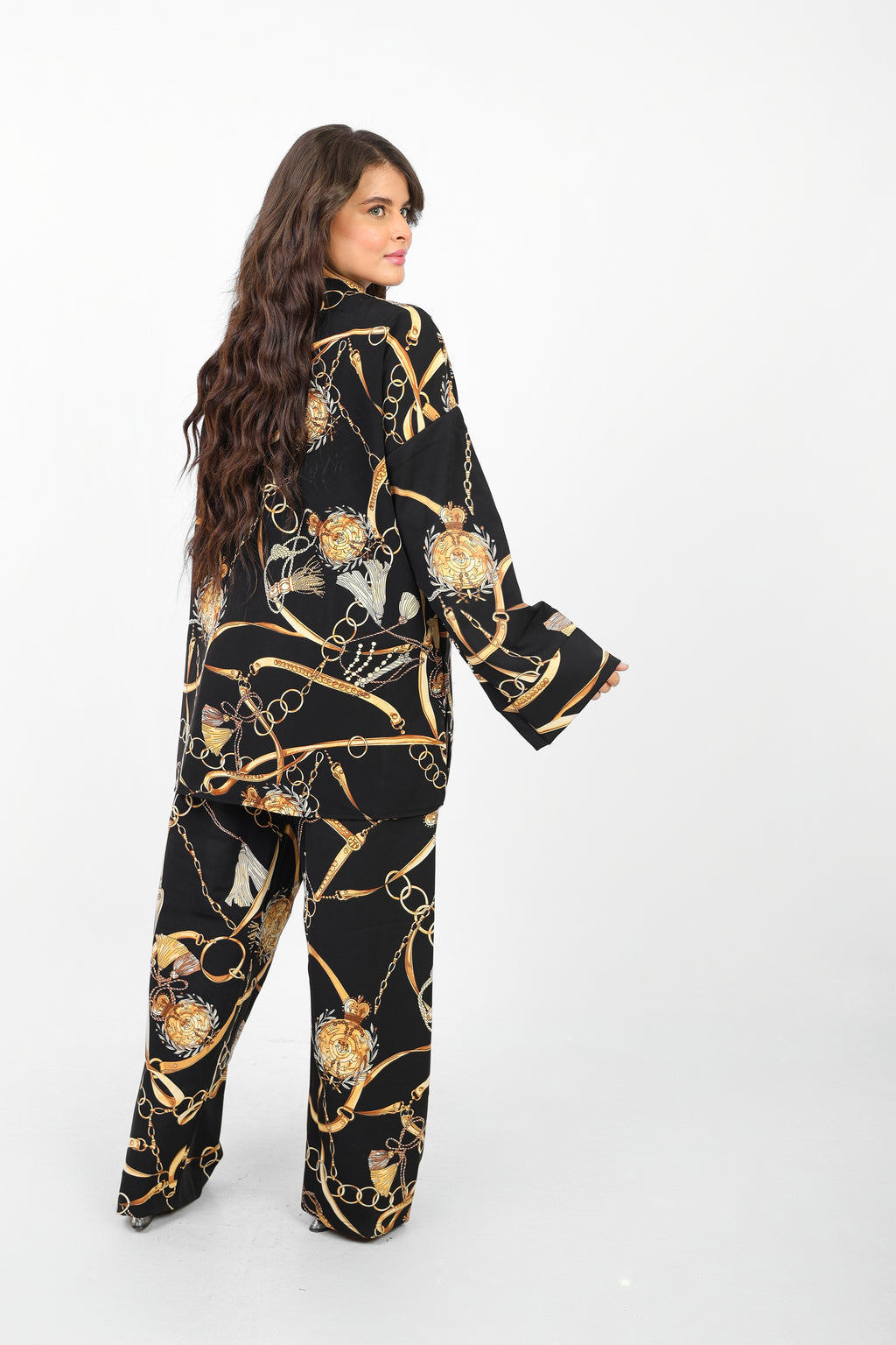 Rosaline Casual Suit for Women - Kimono Design with Pants