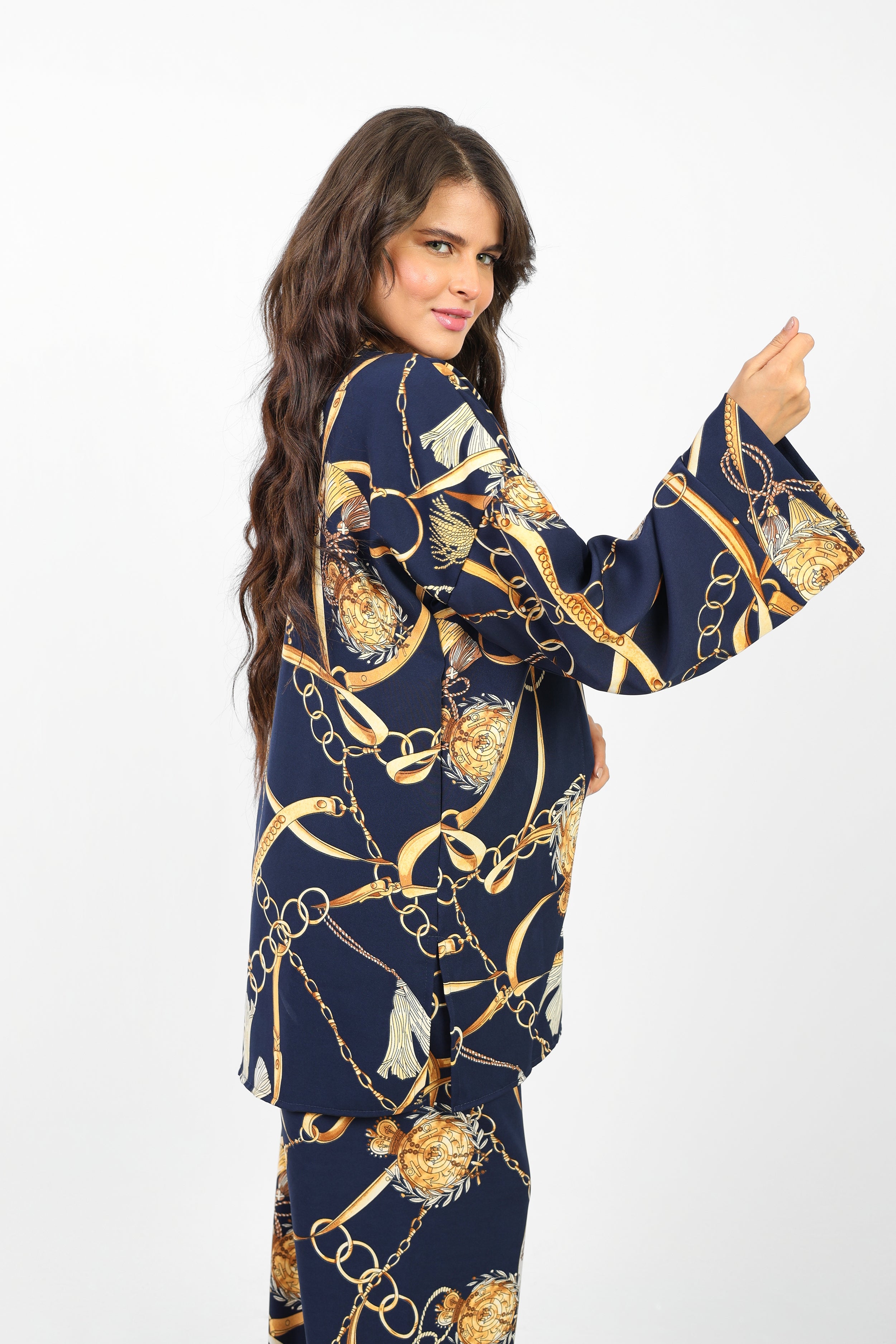 Rosaline Casual Suit for Women - Kimono Design with Pants