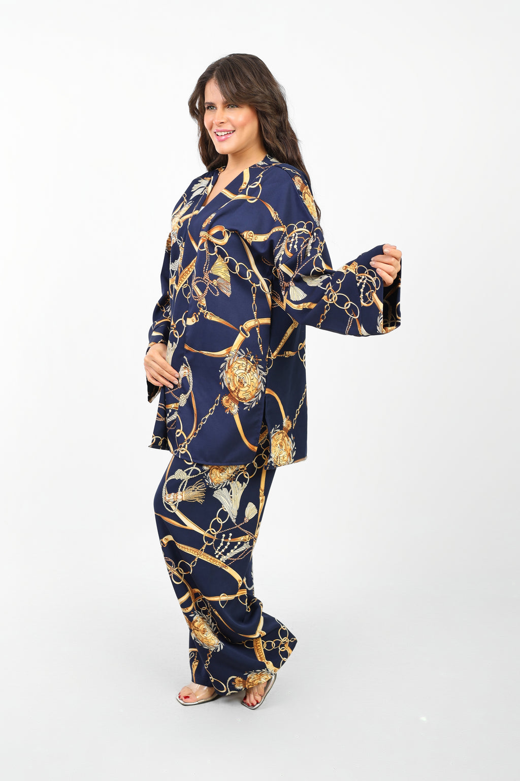 Rosaline Casual Suit for Women - Kimono Design with Pants