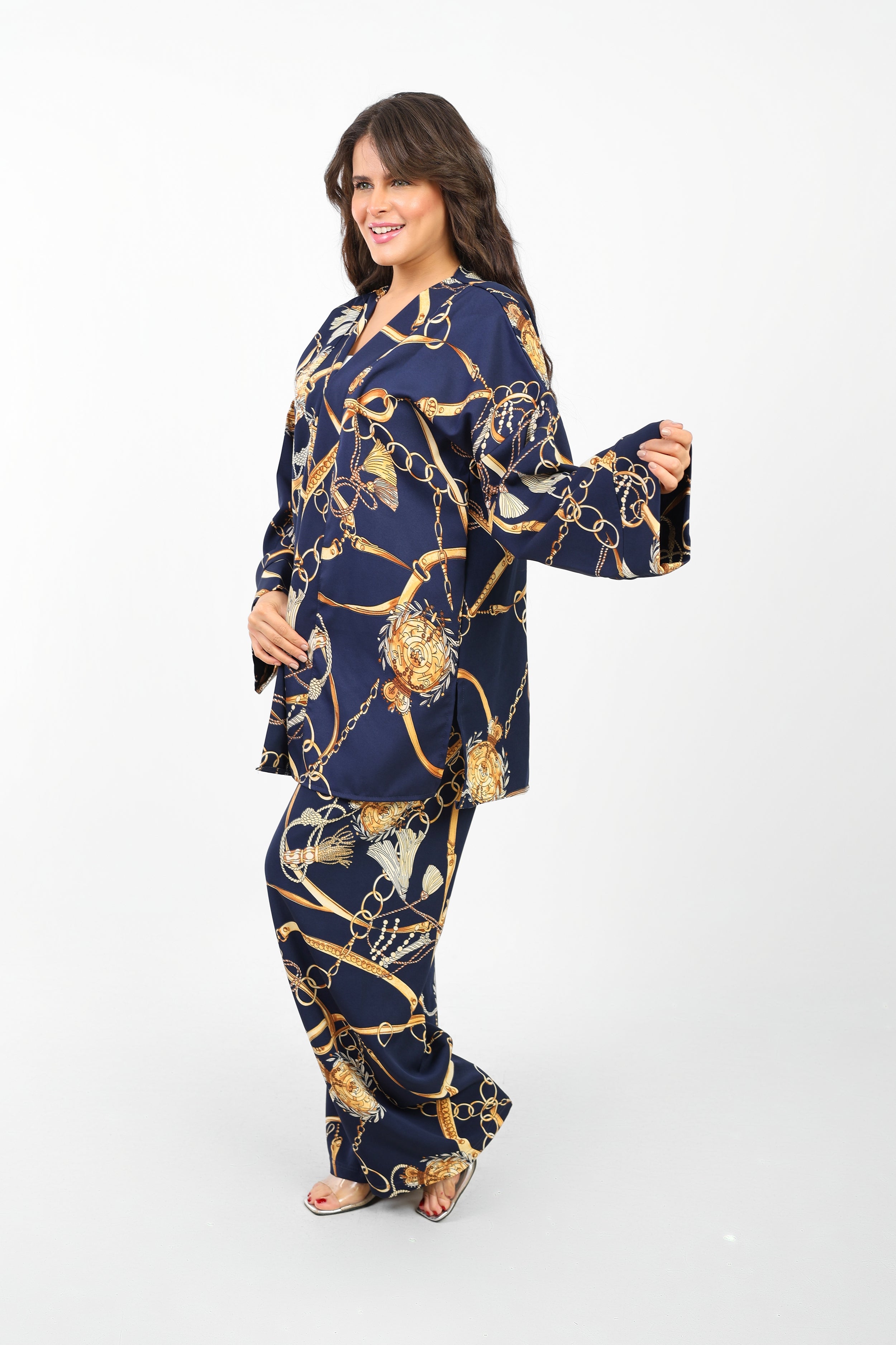 Rosaline Casual Suit for Women - Kimono Design with Pants