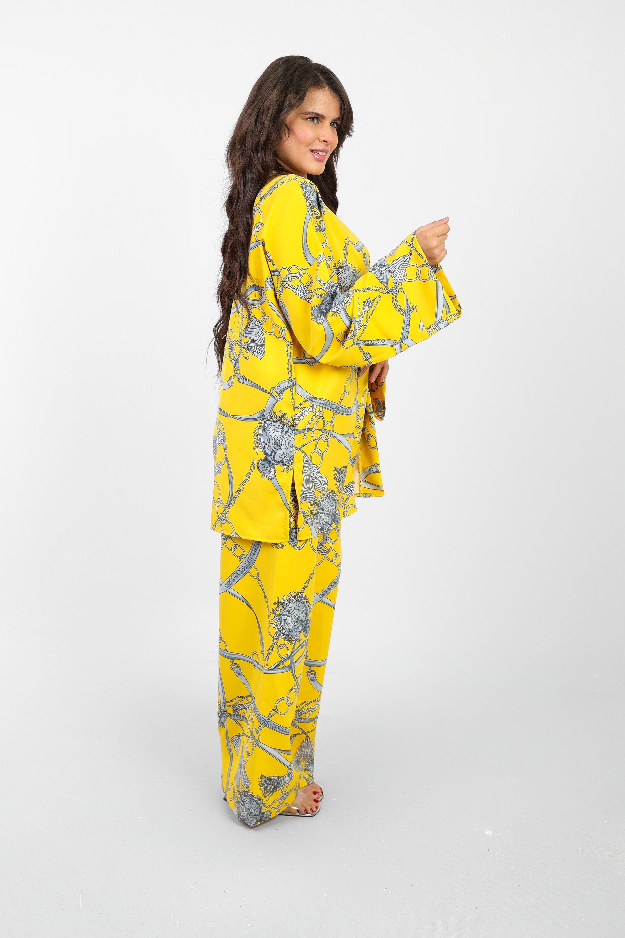 Rosaline Casual Suit for Women - Kimono Design with Pants