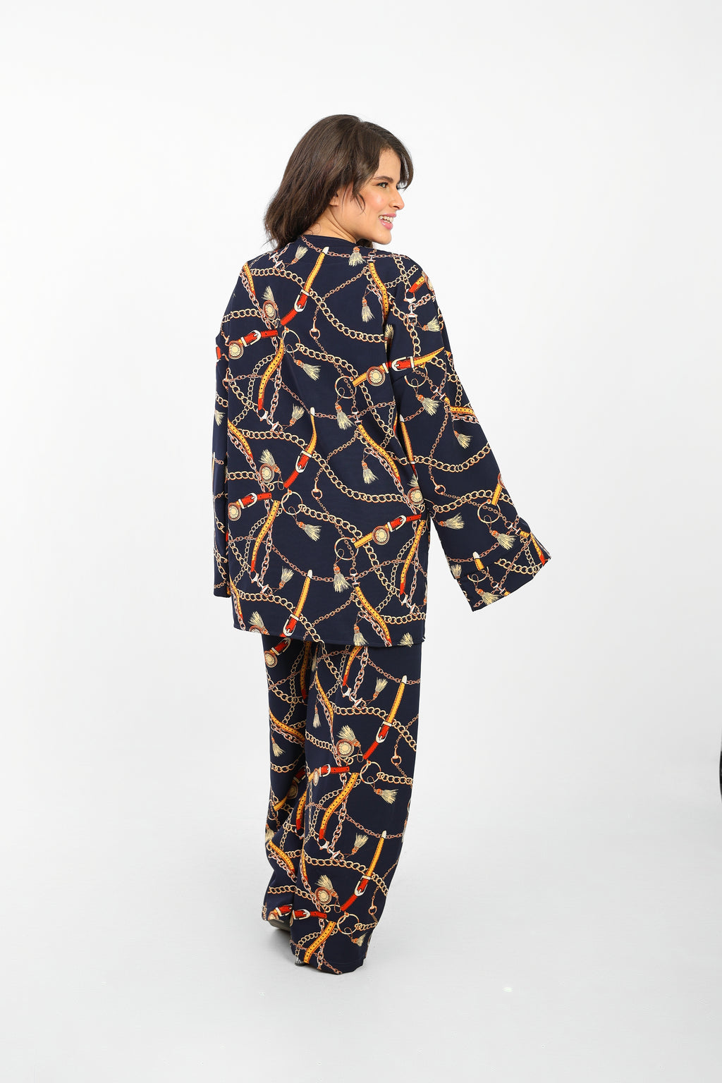 Rosaline Casual Suit for Women - Kimono Design with Pants