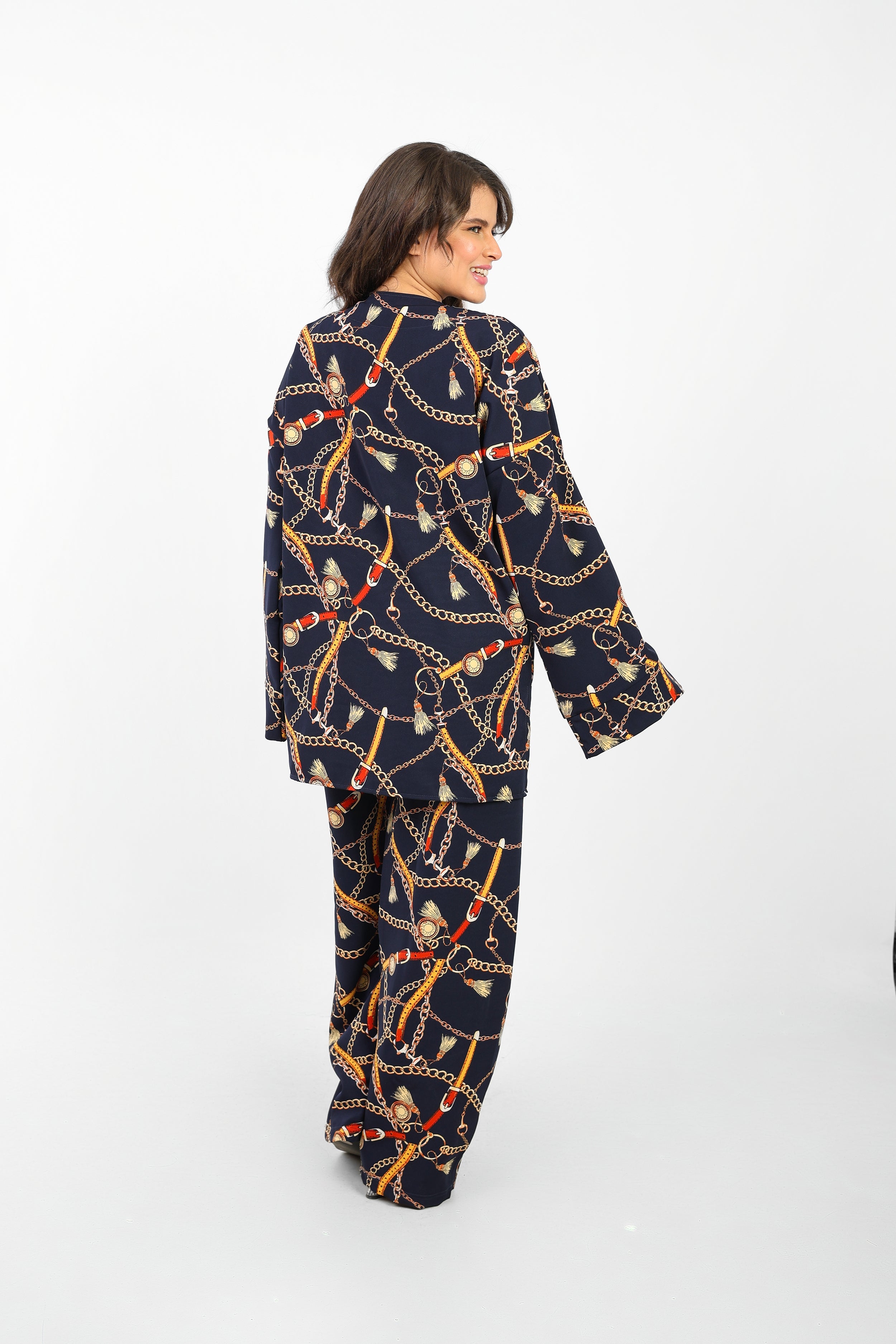 Rosaline Casual Suit for Women - Kimono Design with Pants