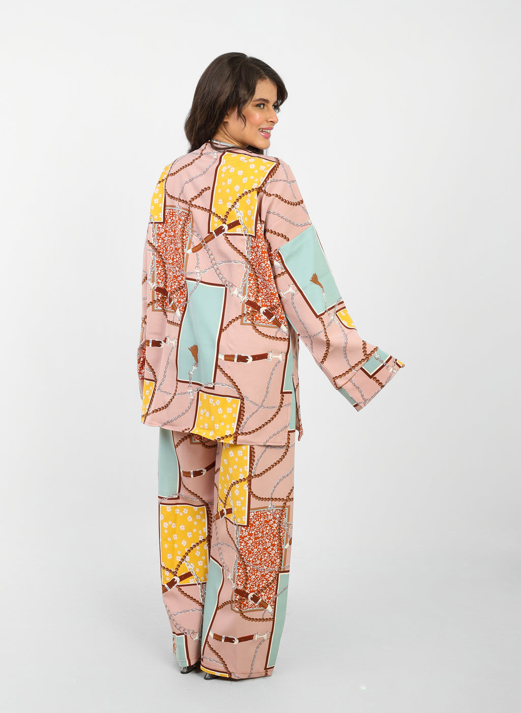 Rosaline Casual Suit for Women - Kimono Design with Pants