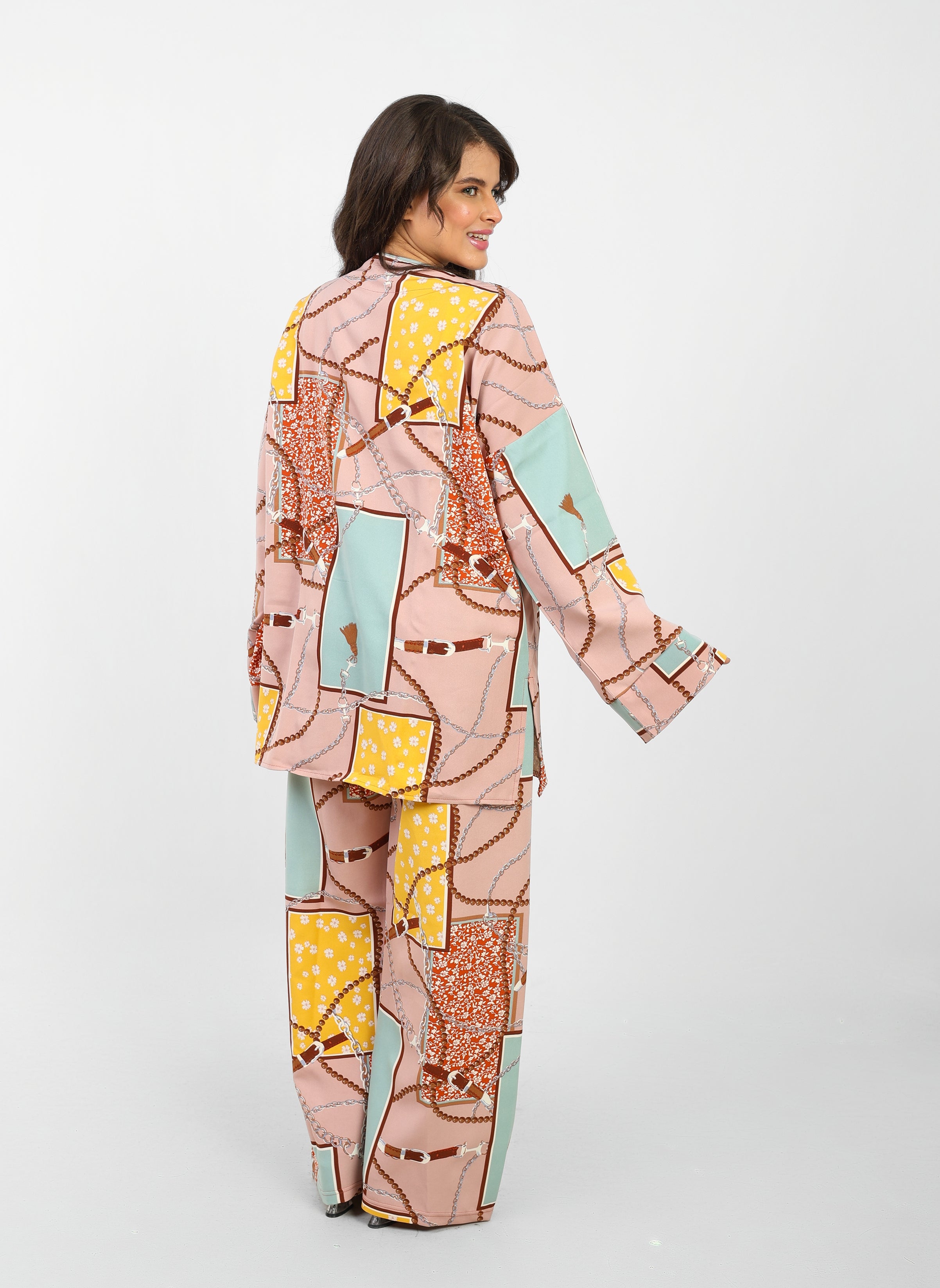 Rosaline Casual Suit for Women - Kimono Design with Pants