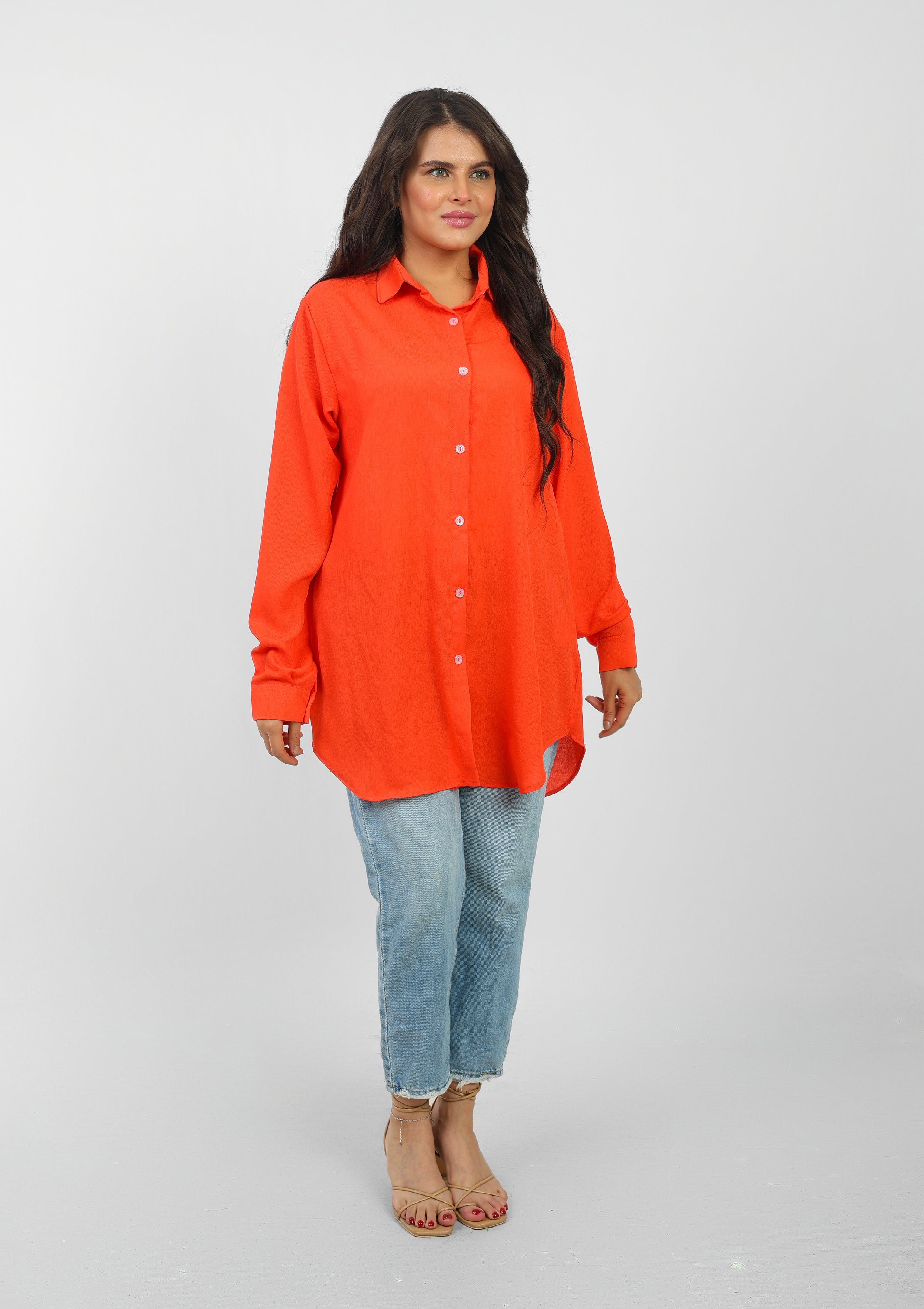 Loose-Fit Button-Down Shirt For Women