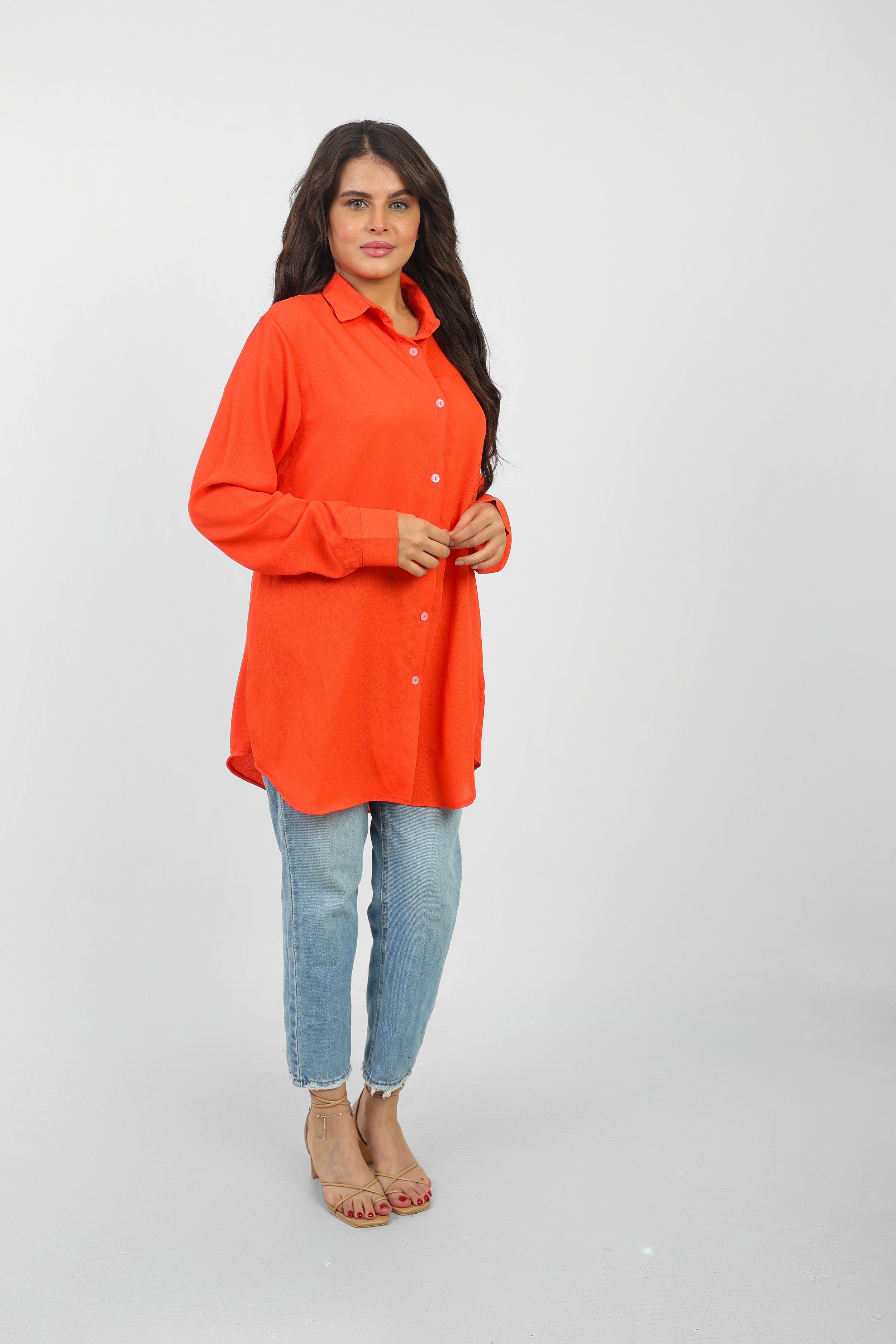Loose-Fit Button-Down Shirt For Women