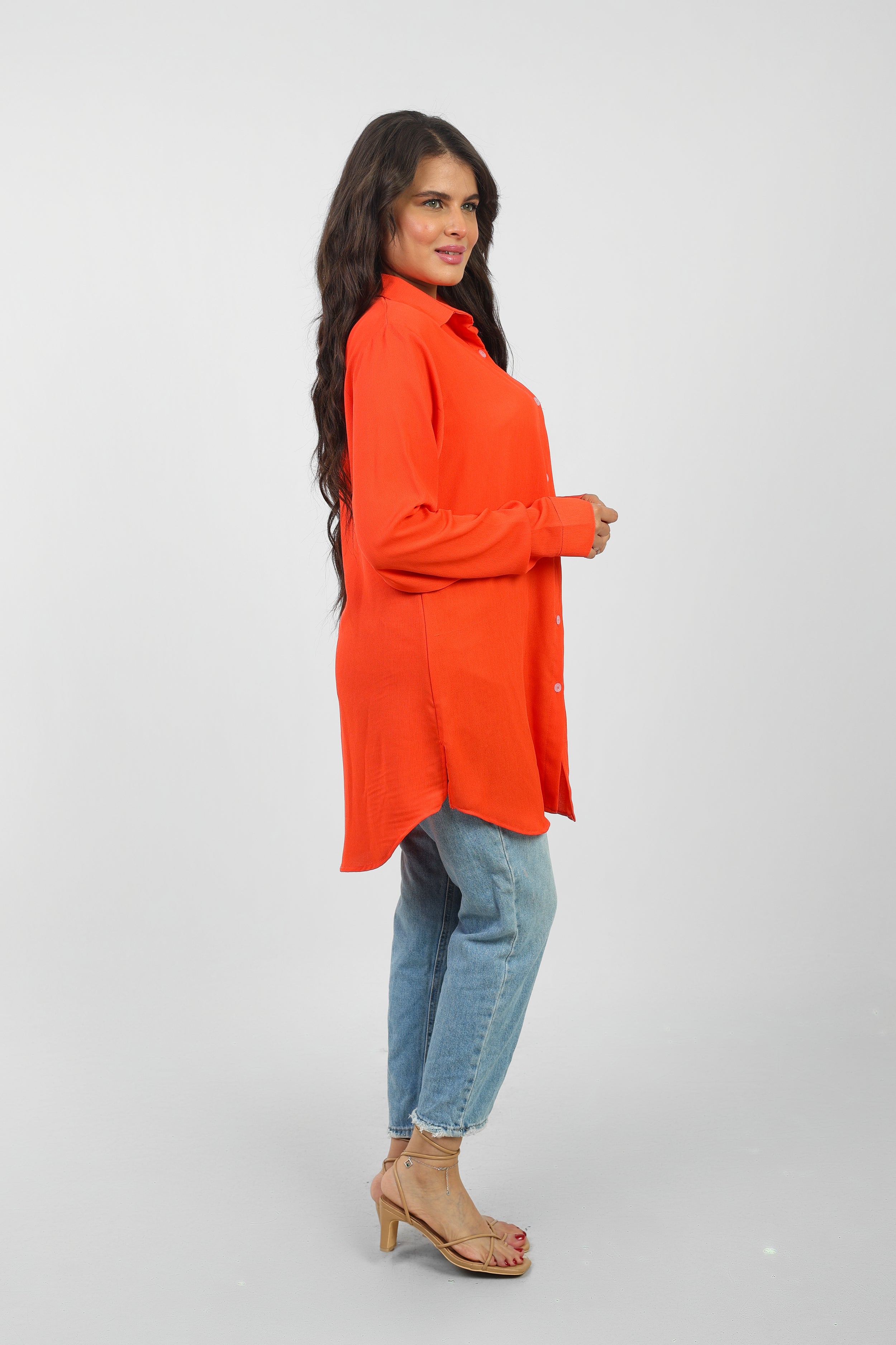 Loose-Fit Button-Down Shirt For Women