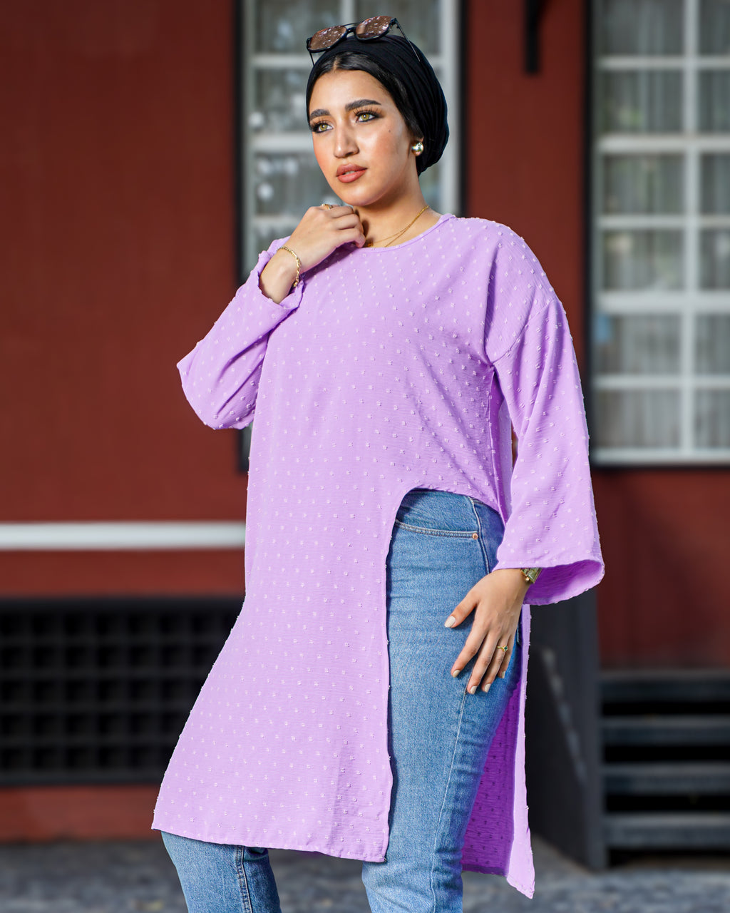Lavender Dot Tunic